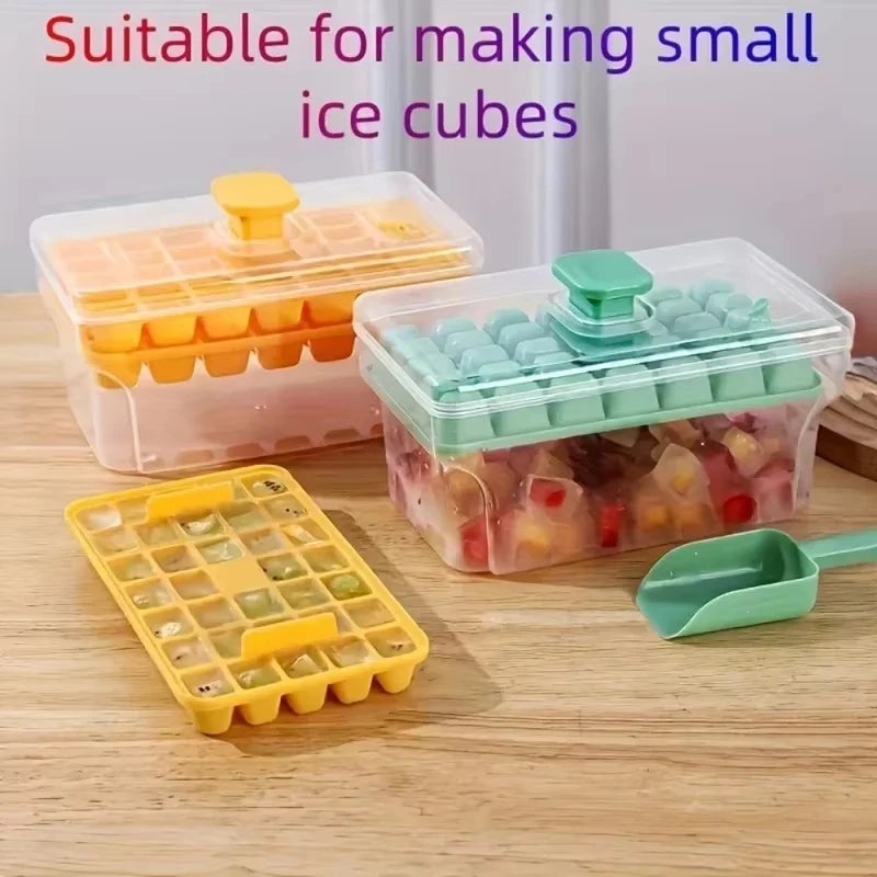 68-Grid Ice Cube Tray with Lid & Storage Box | Easy Release Ice Cube Tray Axl
