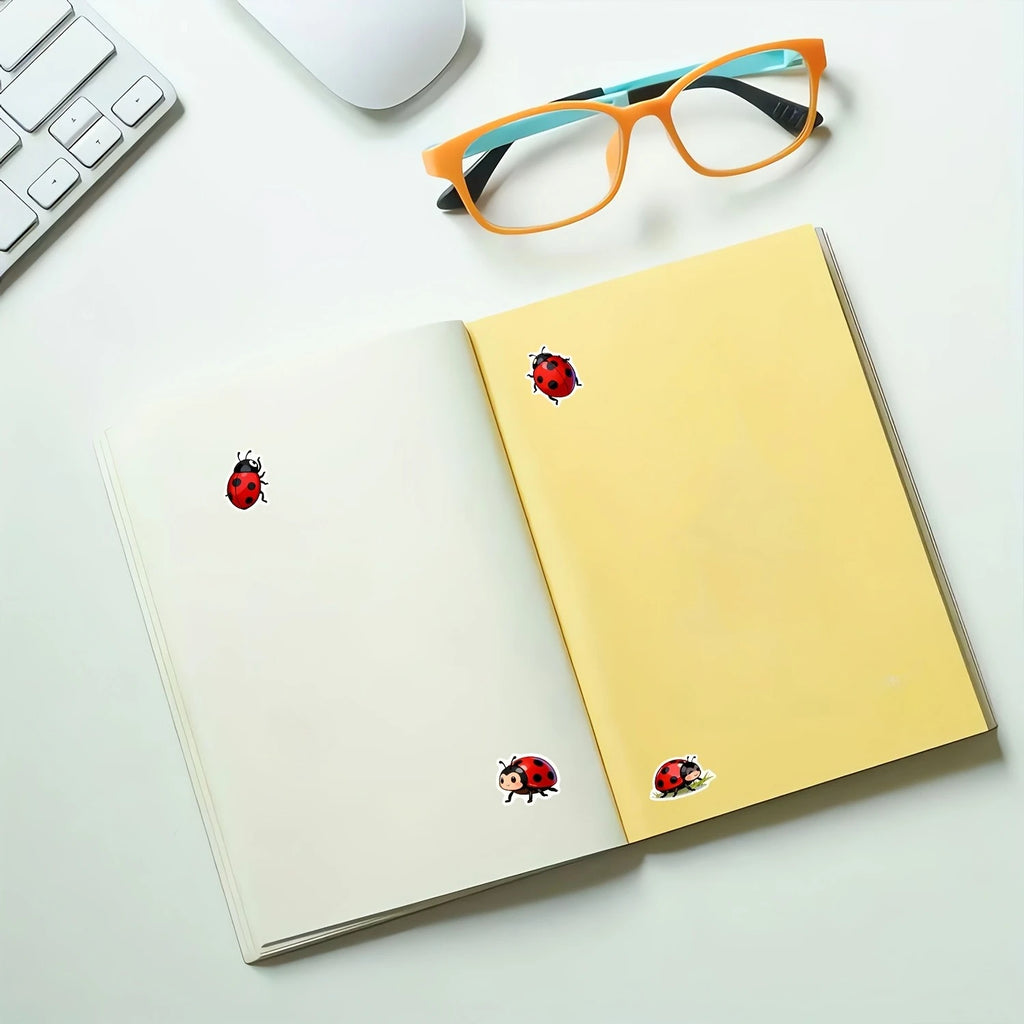 10 Cartoon Ladybug Stickers – Craft, Scrapbook & Decor Labels Craft Stickers Axl