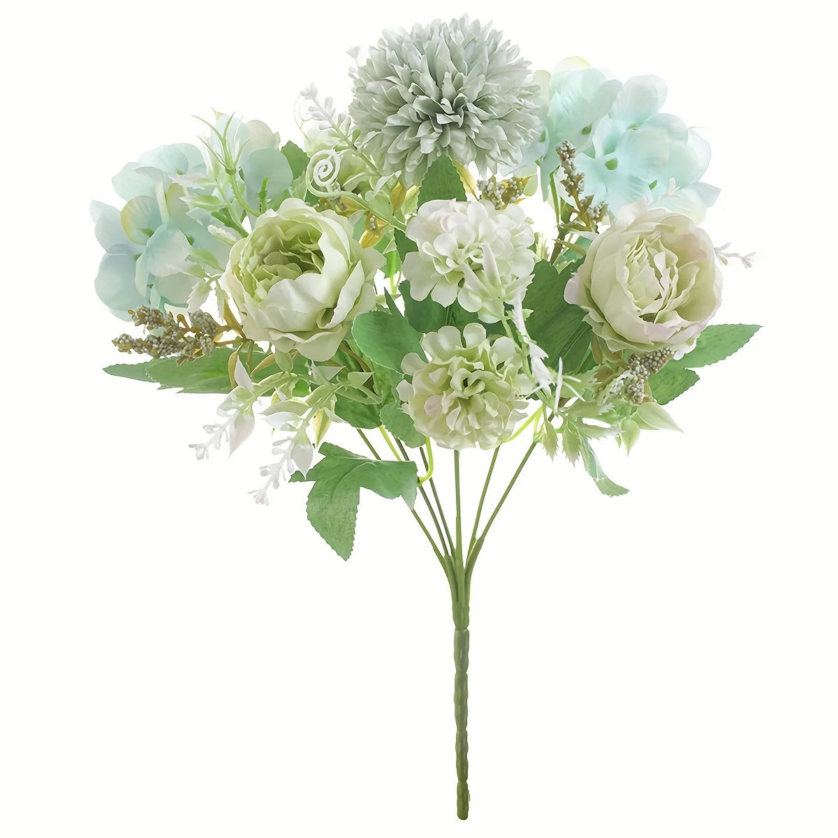 Silk Peony Hydrangea Artificial Bouquet – Wedding & Home Decor Artificial Flower Bouquet Axl color 4 1 pc