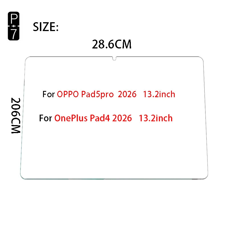 2-Pack Tempered Glass Screen Protector OPPO Pad 5 Pro / OnePlus Pad 4 Tablet Screen Protector Axl