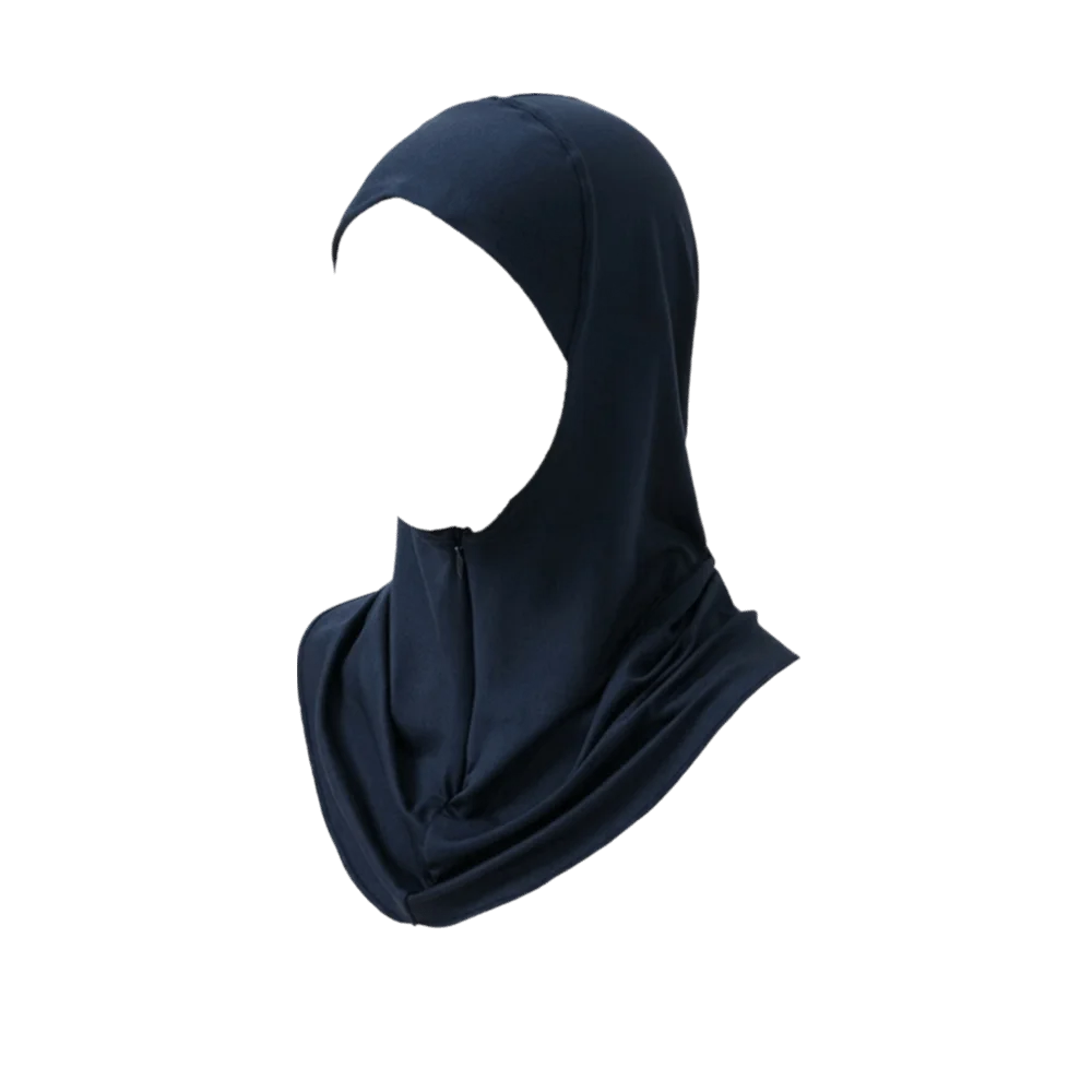 Instant Cap Hijab – Elastic Polyester Underscarf with Zipper Instant Cap Hijab Axl Navy