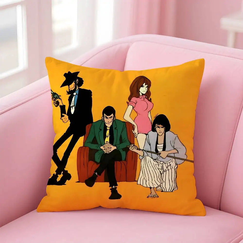Lupin the Third Anime Pillowcase – Printed Sofa Cushion Cover Anime Cushion Cover Axl 40X40cm z6