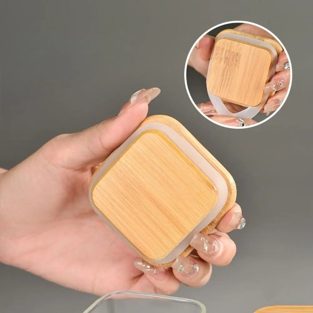 Glass Storage Jars with Bamboo Lid – Airtight Spice & Snack Jars Glass Storage Jar Axl