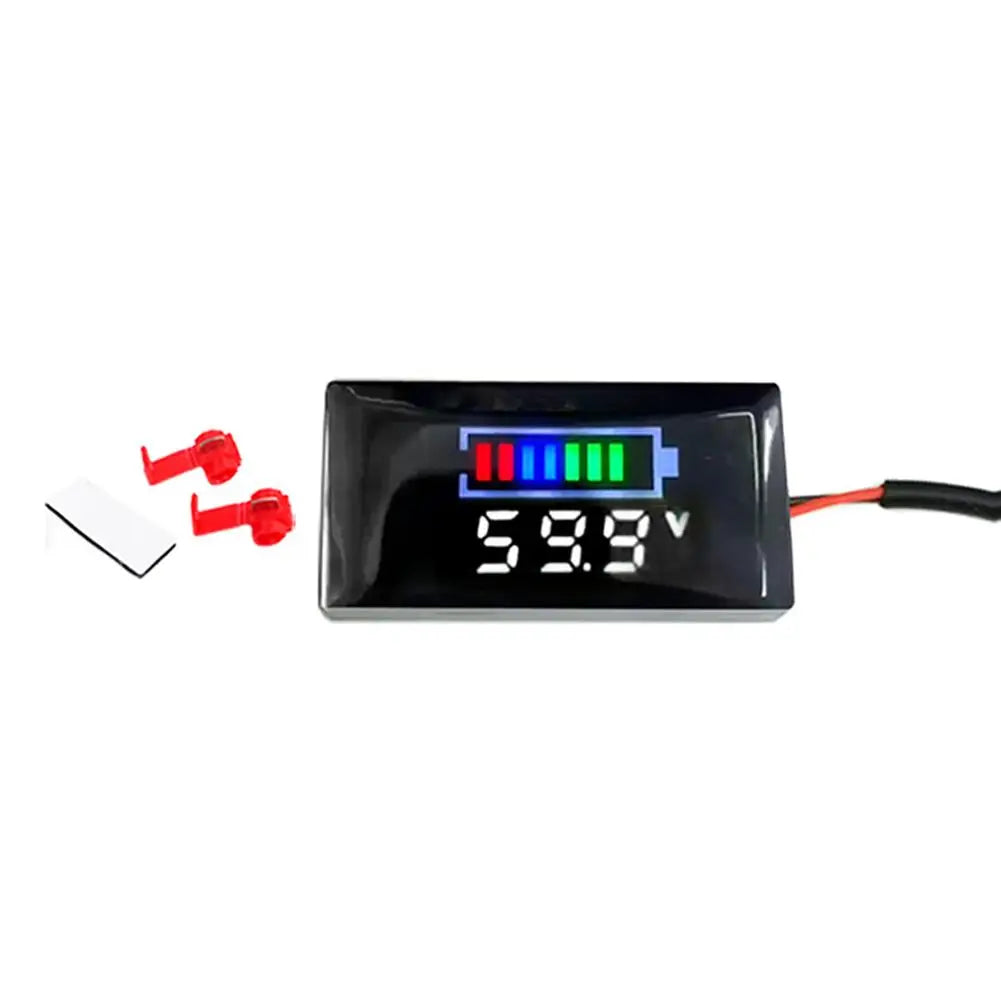 Mini LED Digital Voltmeter DC 12V–150V | Motorcycle & EV Digital Panel Voltmeter Axl white China Mainland