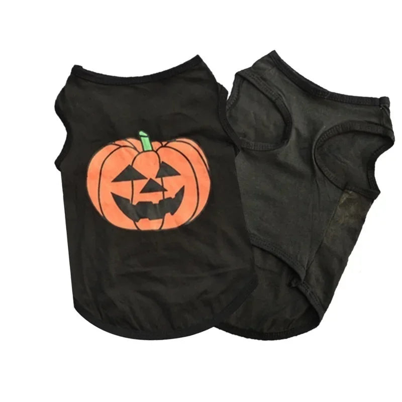 Halloween Pumpkin Pet Costume Shirt – Dog & Cat Cotton Pet Costume Shirt Axl