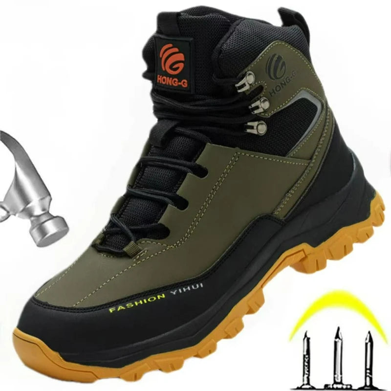 Men's Steel Toe Safety Boots – Waterproof & Puncture-Proof Steel Toe Work Boots Axl