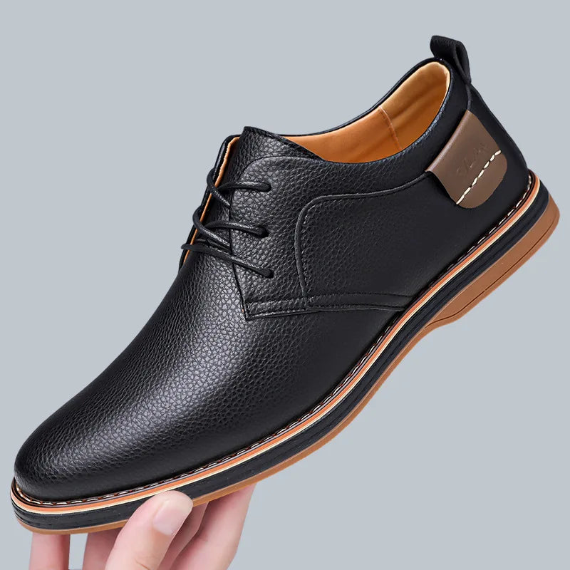 Men's Plus Size Business Dress Shoes – Breathable Lace-Up Men's Dress Shoes Axl black 39