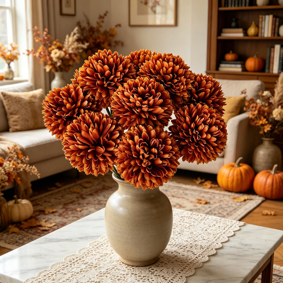 Silk Artificial Dandelion Hydrangea Flowers | Wedding & Home Décor Artificial Silk Flowers Axl