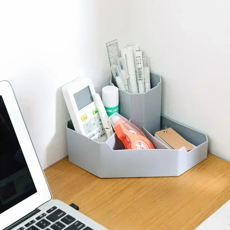 4-Grid Desktop Organizer – Pen, Lipstick & Cosmetics Holder Desktop Storage Organizer Axl