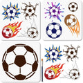 3-Piece Reusable Football Soccer Stencil Set 11.8" – DIY Art Craft Stencil Set Axl AECH04-19368