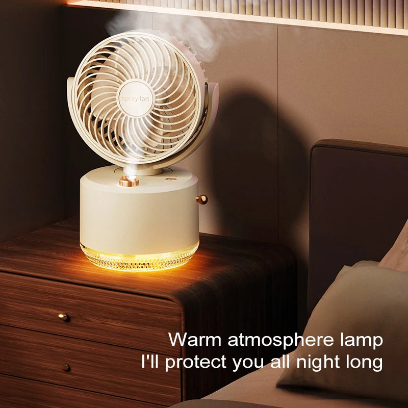 USB Desktop Humidifier Fan – Cooling Mist Atomizer 5V Desktop Humidifier Fan Axl