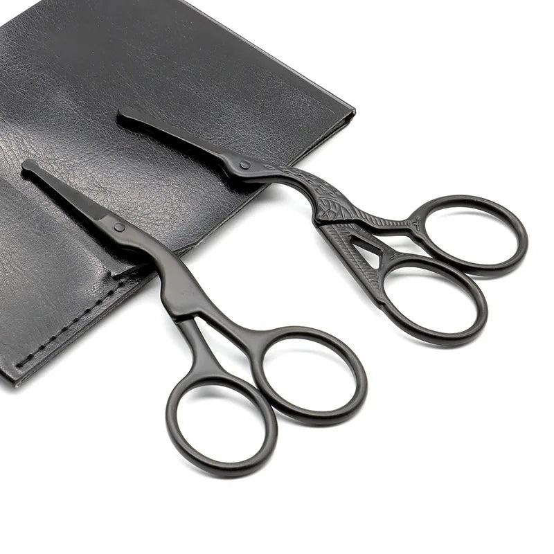 Round-Tip Grooming Scissors – Nose, Eyebrow & Beard Trimming Grooming Scissors Axl 2 PCS