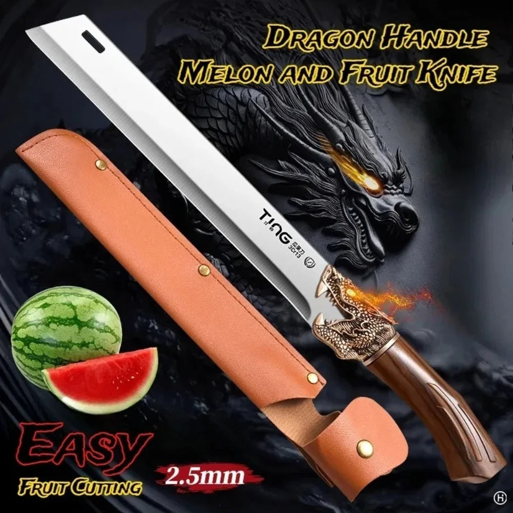 PLYS Dragon Head Stainless Steel Fruit Knife – Extended Handle Kitchen Fruit Knife Axl