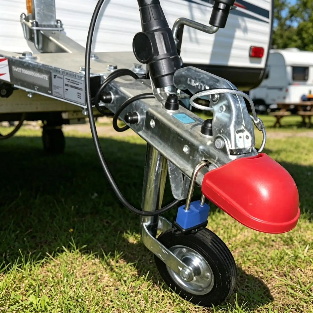 Red Trailer Hitch Ball Cover – ABS Dust Cap for RV & SUV Trailer Hitch Cover Axl