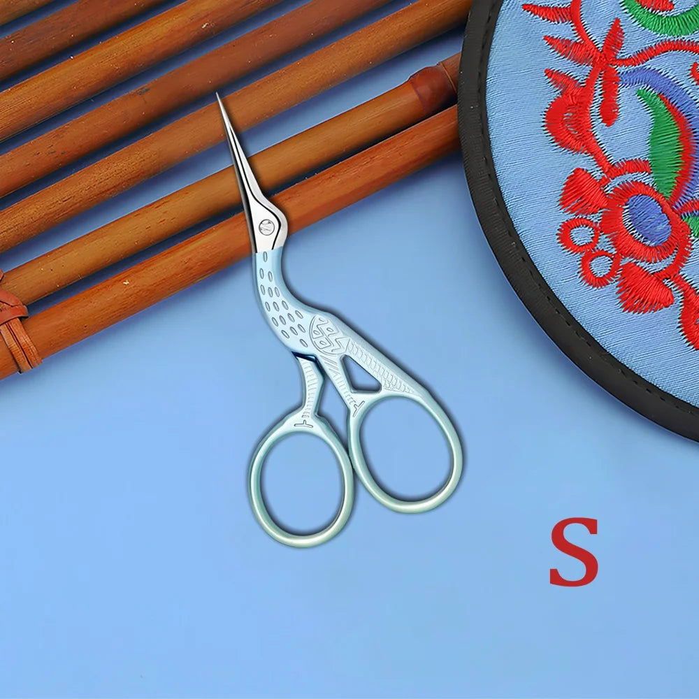 Retro Vintage Embroidery Scissors – Stainless Steel Craft Tool Embroidery Scissors Axl Scissors-Blue-S