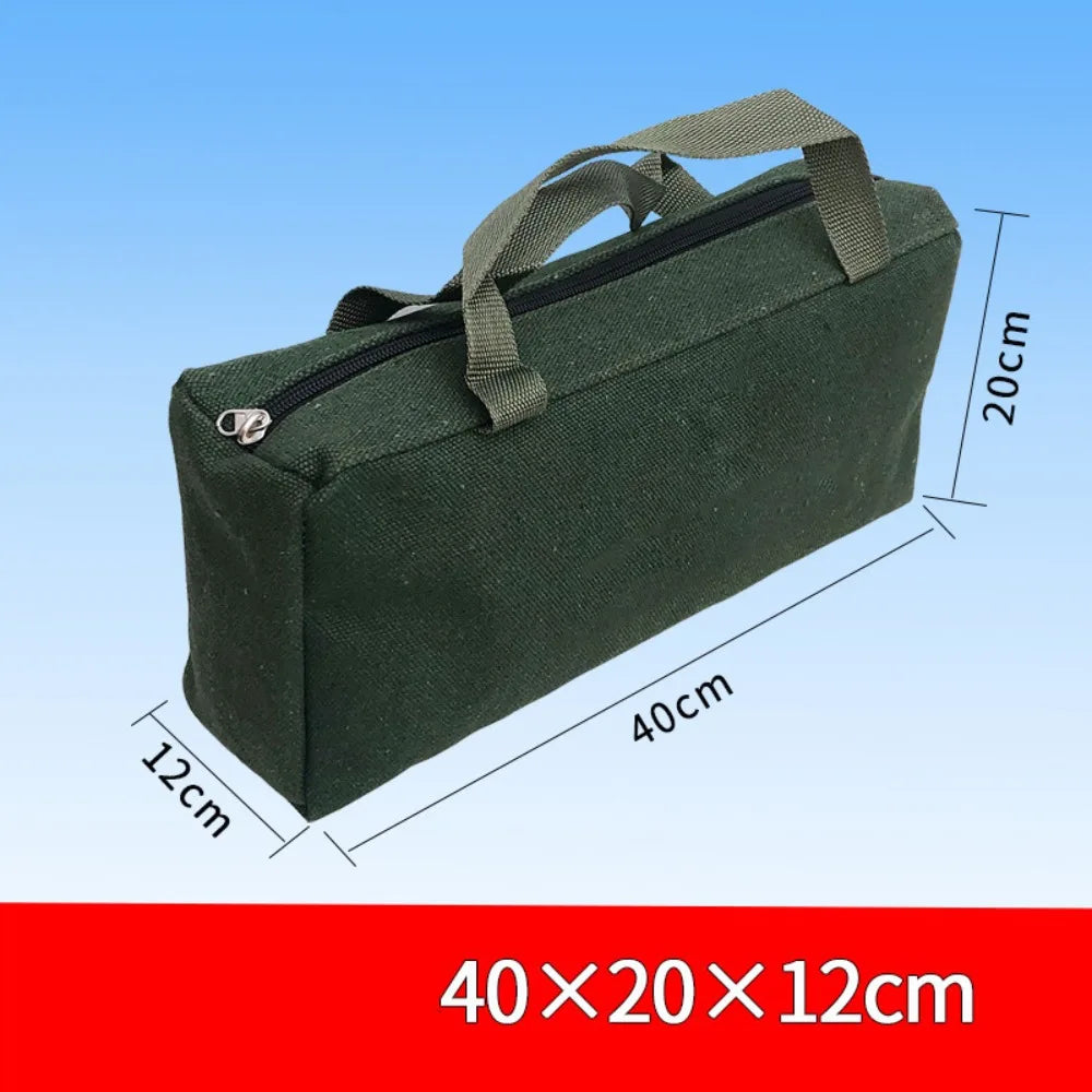 Thick Canvas Tool Storage Bag – Large Capacity Organizer Canvas Tool Bag Axl Square-40-12-20cm