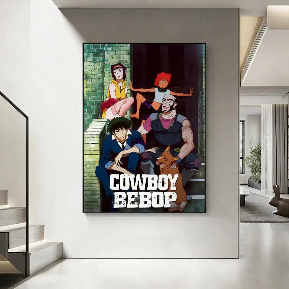 Cowboy Bebop Anime Poster – HD Waterproof Wall Art Decor Anime Wall Poster Axl White11 40X50cmNoframe