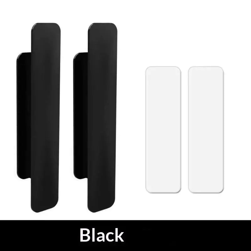 No-Drill Self-Adhesive Cabinet & Sliding Door Handles – 2 Pack Adhesive Door Handles Axl Black