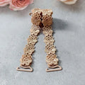 Women's Lace Embroidered Bra Straps – Adjustable & Detachable Bra Straps Axl Beige One Size