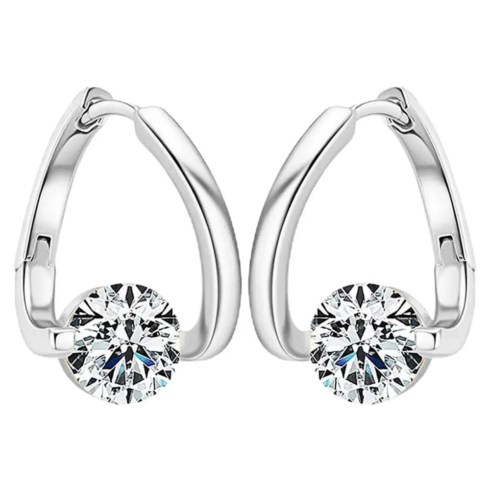 Germanium Magnetic Hoop Earrings – Silver & Gold Gift Jewelry Hoop Earrings Axl Silver Plated