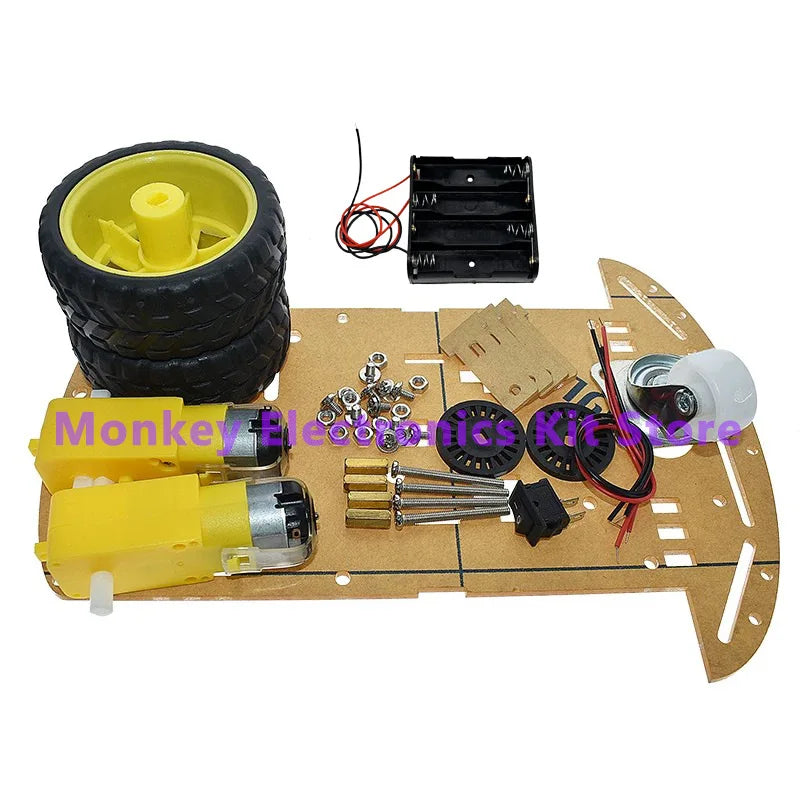 2WD Smart Robot Car Chassis Kit – Speed Encoder & Battery Box Robot Car Kit Axl