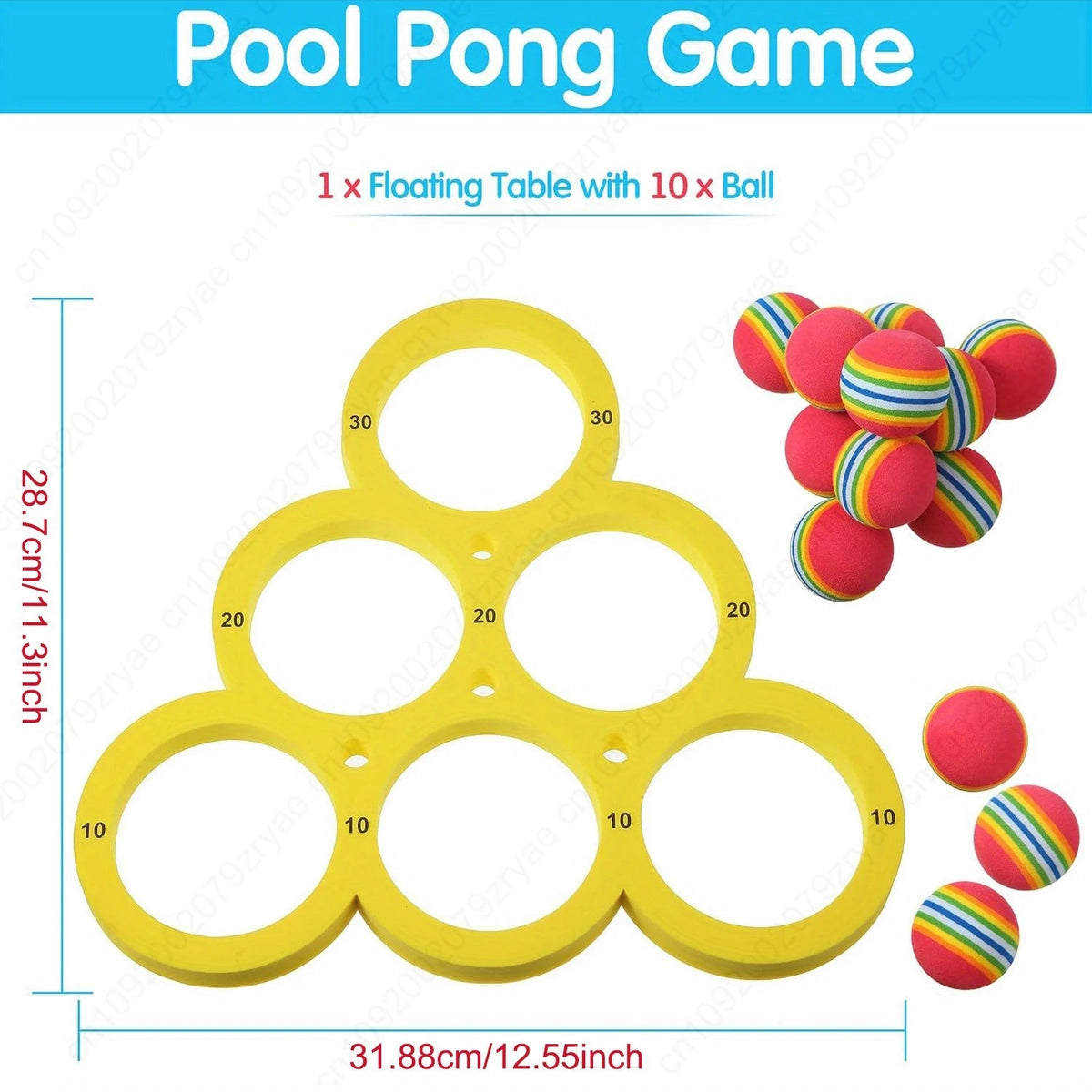 11-Piece Pool Toss Game Set – Floating Water Toy for Families Pool Toss Game Axl
