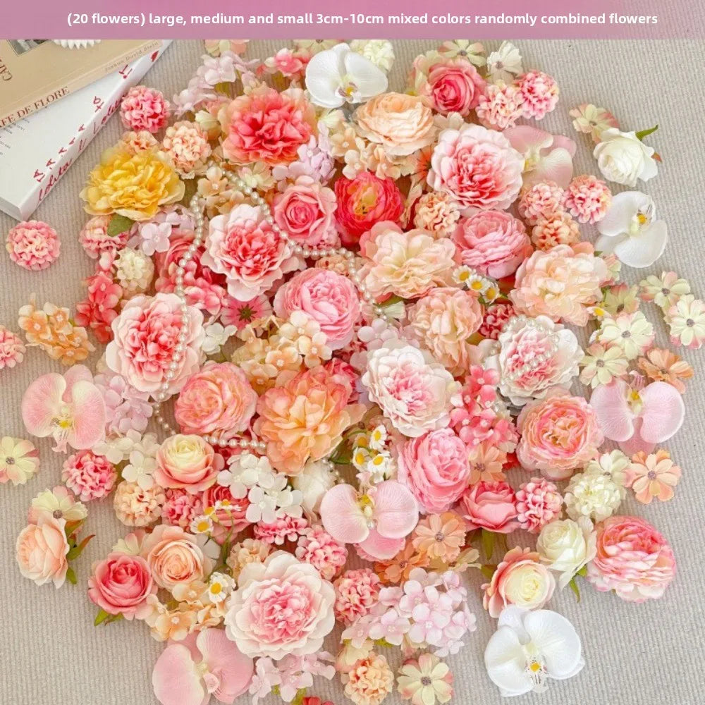 20-Piece Mini Artificial Silk Flowers – DIY Wreath & Home Decor Artificial Flower Heads Axl