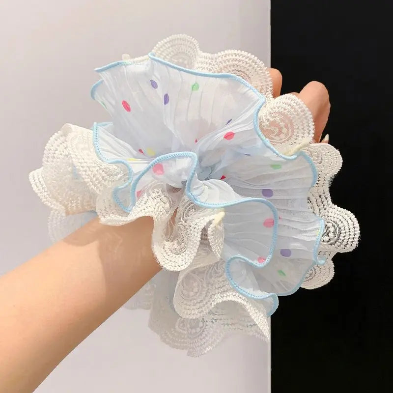 Leopard Print Hair Scrunchie – Large Elastic Retro Hair Tie Hair Scrunchie Axl T-1PCS