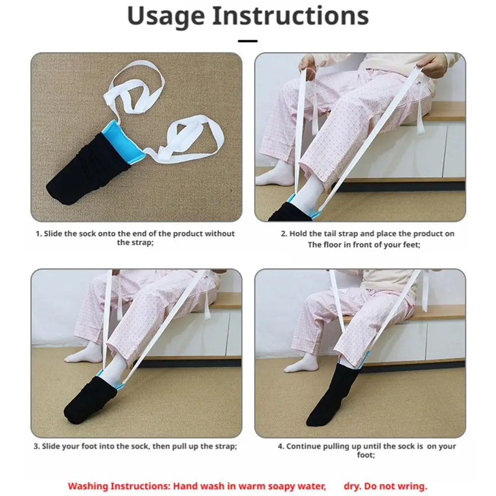 Sock Aid Device – No-Bend Dressing Helper for Seniors Sock Aid Device Axl