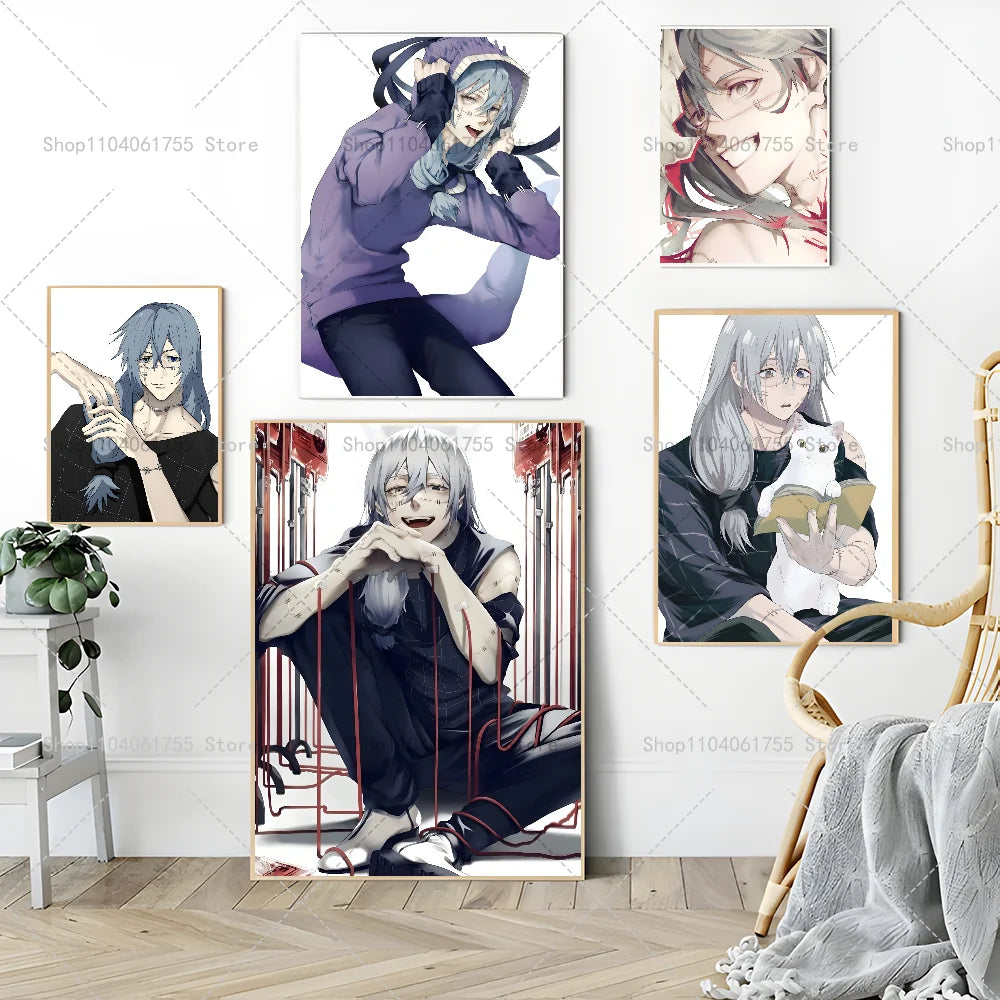 Jujutsu Kaisen Mahito Anime Wall Poster – Self-Adhesive Sticker Anime Wall Poster Axl