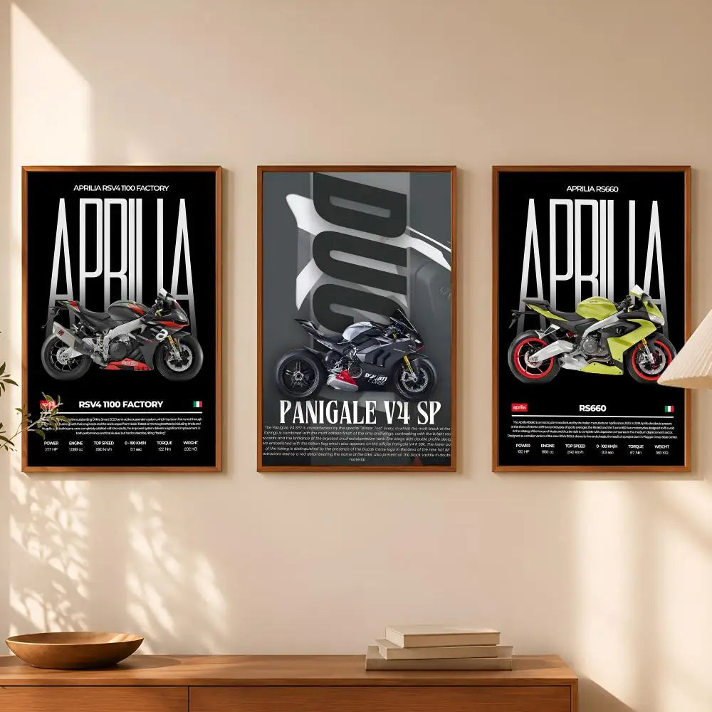 Aprilia Self-Stick HD PVC Wall Art Poster – Waterproof Decor Wall Art Poster Axl