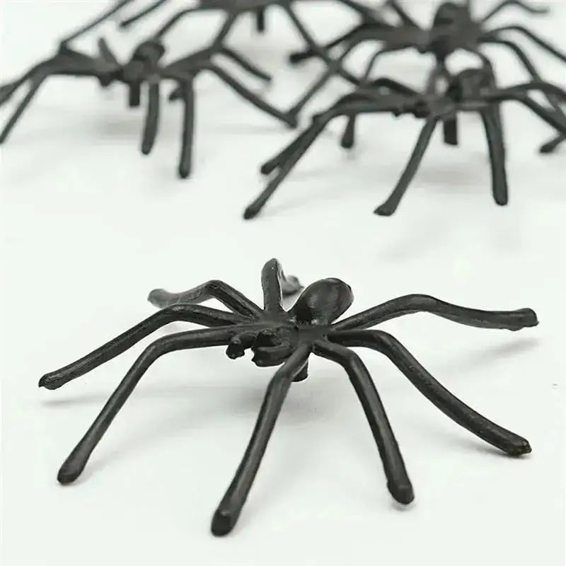 10 Pcs Glow-in-the-Dark Plastic Spider Figures | Halloween Prank Halloween Prank Toy Axl a