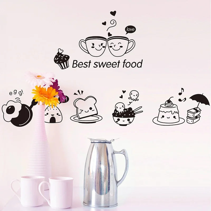 Kitchen Coffee Wall Sticker – Removable Vinyl Decal Art Wall Decal Sticker Axl
