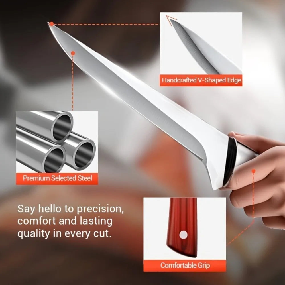 Stainless Steel Boning Knife Set – Meat Slicing & Peeling Kitchen Knife Set Axl