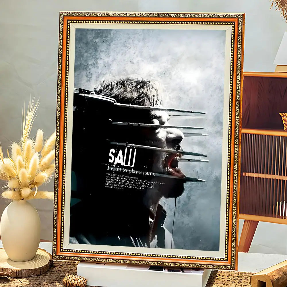 Saw X Horror Movie Poster – HD Self-Adhesive Waterproof Wall Art Movie Wall Poster Axl White14 21X30cmNoframe