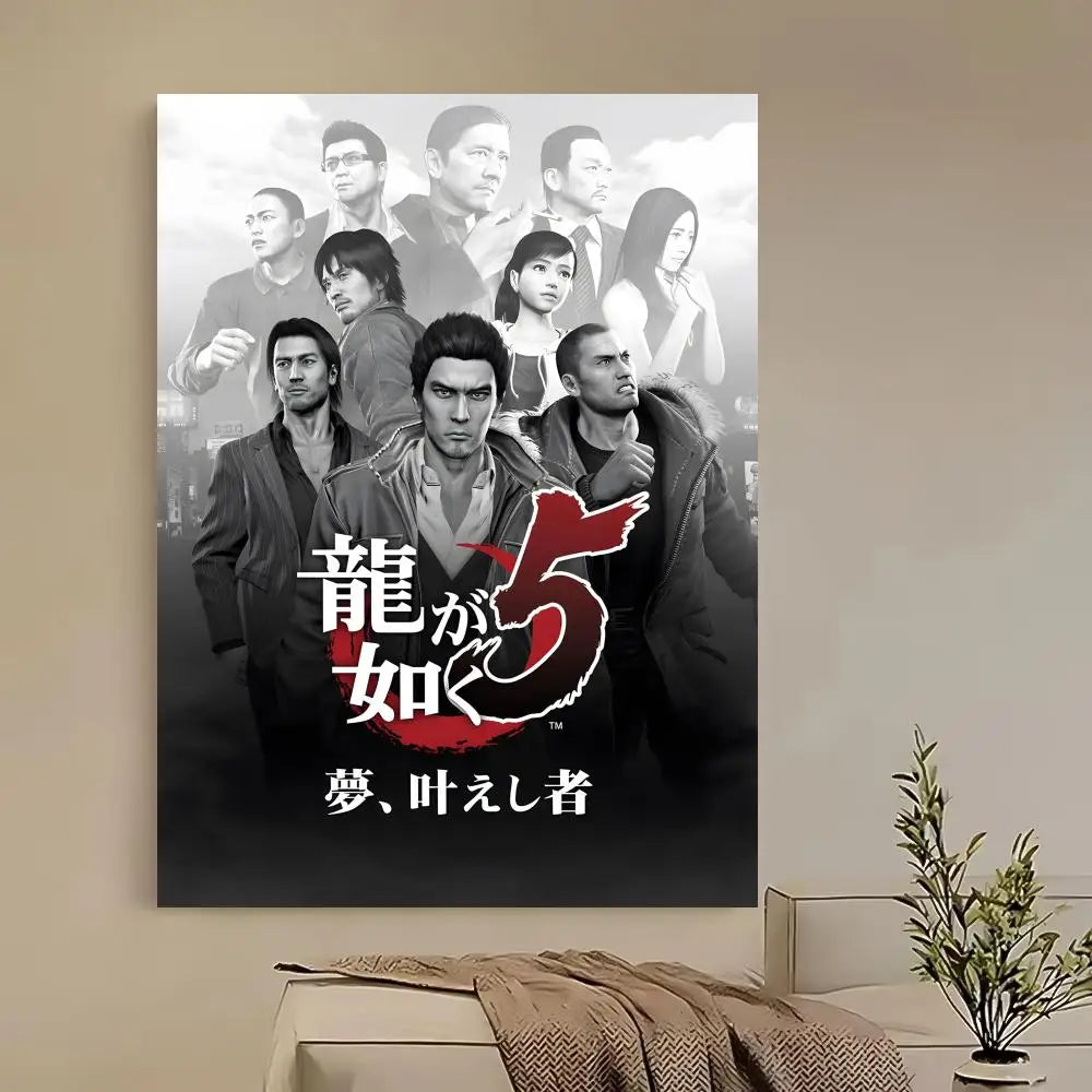 Yakuza Like a Dragon HD Game Poster – Self-Adhesive Waterproof Game Wall Poster Axl z9 50X70cmNoframe