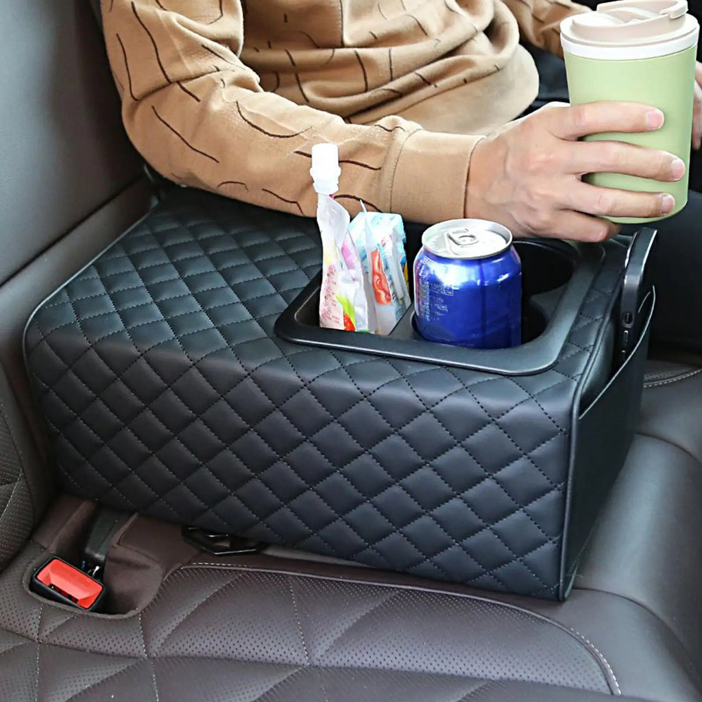 Universal Rear Car Console Cup Holder & Armrest Organizer Car Console Organizer Axl