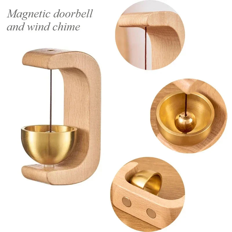 Magnetic Wood Doorbell Chime – Japanese Wind Bell Home Decor Decorative Door Chime Axl