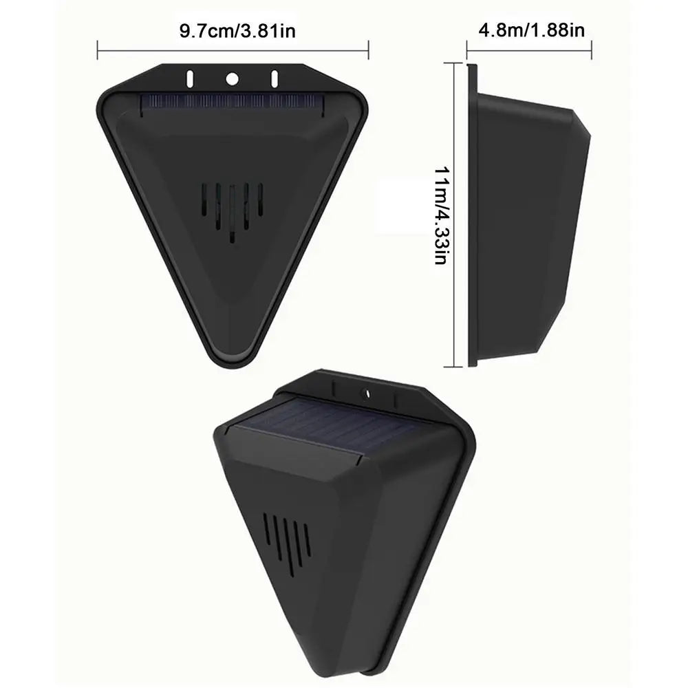 Solar Bird & Animal Repeller – 13 Sounds, IP55 Waterproof Solar Animal Repeller Axl Black