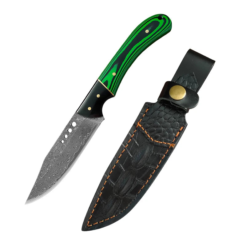 InLeung Damascus Steel Chef Knife – Sharp Wood Handle Damascus Chef Knife Axl Knife A
