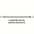 8mm Bungee Cords with Hooks | 30–150cm Elastic Tie Down Ropes Bungee Tie Down Cords Axl Black