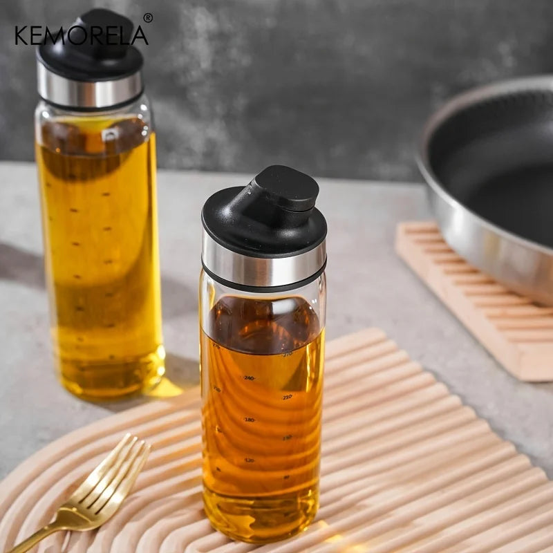 KEMORELA Glass Oil Dispenser Bottle – Drip-Free Auto Seal Oil Dispenser Bottle Axl
