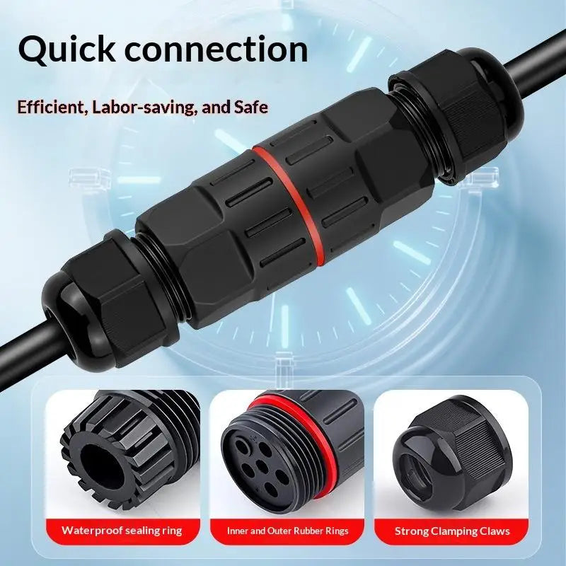 IP68 Waterproof Wire Connector 2-In 2-Out 2/3 Pin Terminal Waterproof Wire Connector Axl