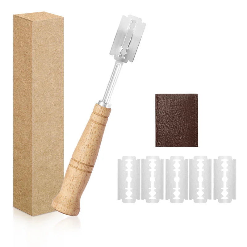 Bread Lame Scoring Tool – Wood Handle & 5 Razor Blades Bread Lame Scoring Tool Axl 1pcs