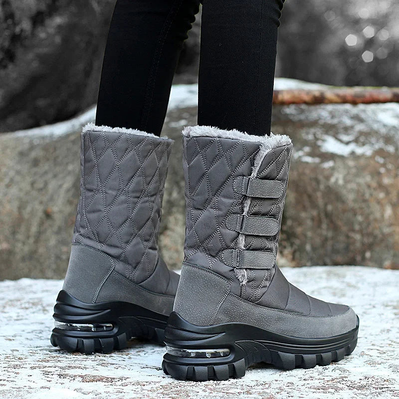 Women's Waterproof Snow Boots – Anti-Slip Plush Platform Women's Snow Boots Axl