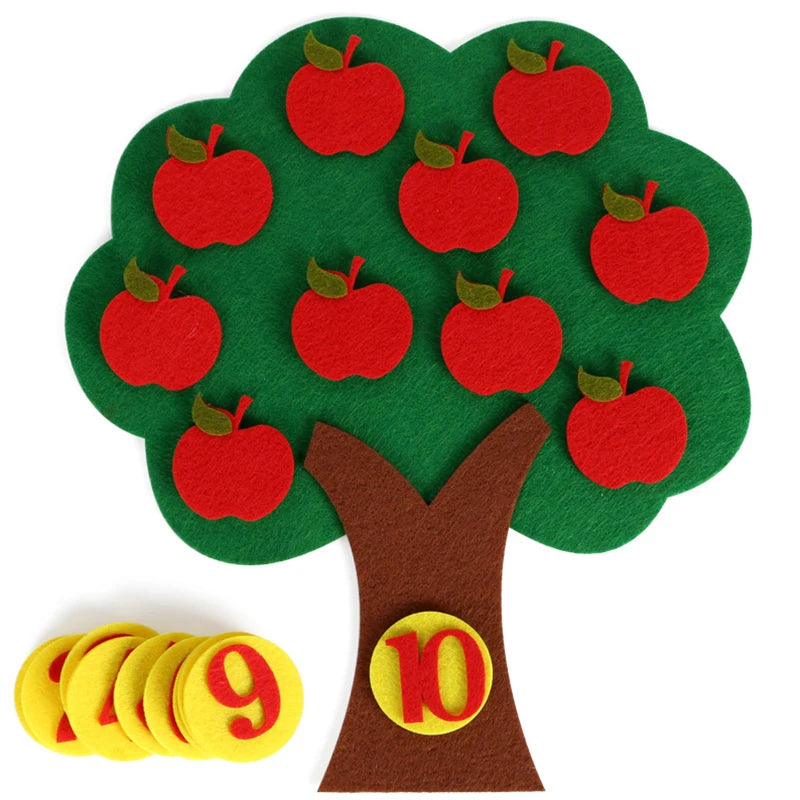 Carrot Number Matching Math Toy – DIY Non-Woven Puzzle for Kids Educational Math Toy Axl