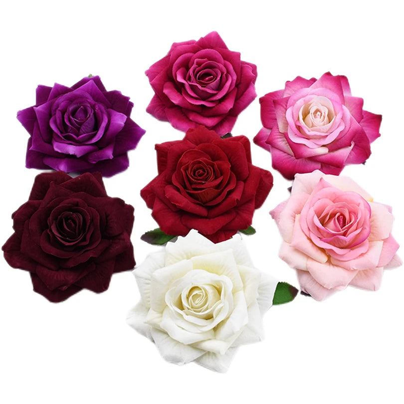 5-Pack Silk Rose Artificial Flowers for Weddings & DIY Décor Artificial Silk Flowers Axl