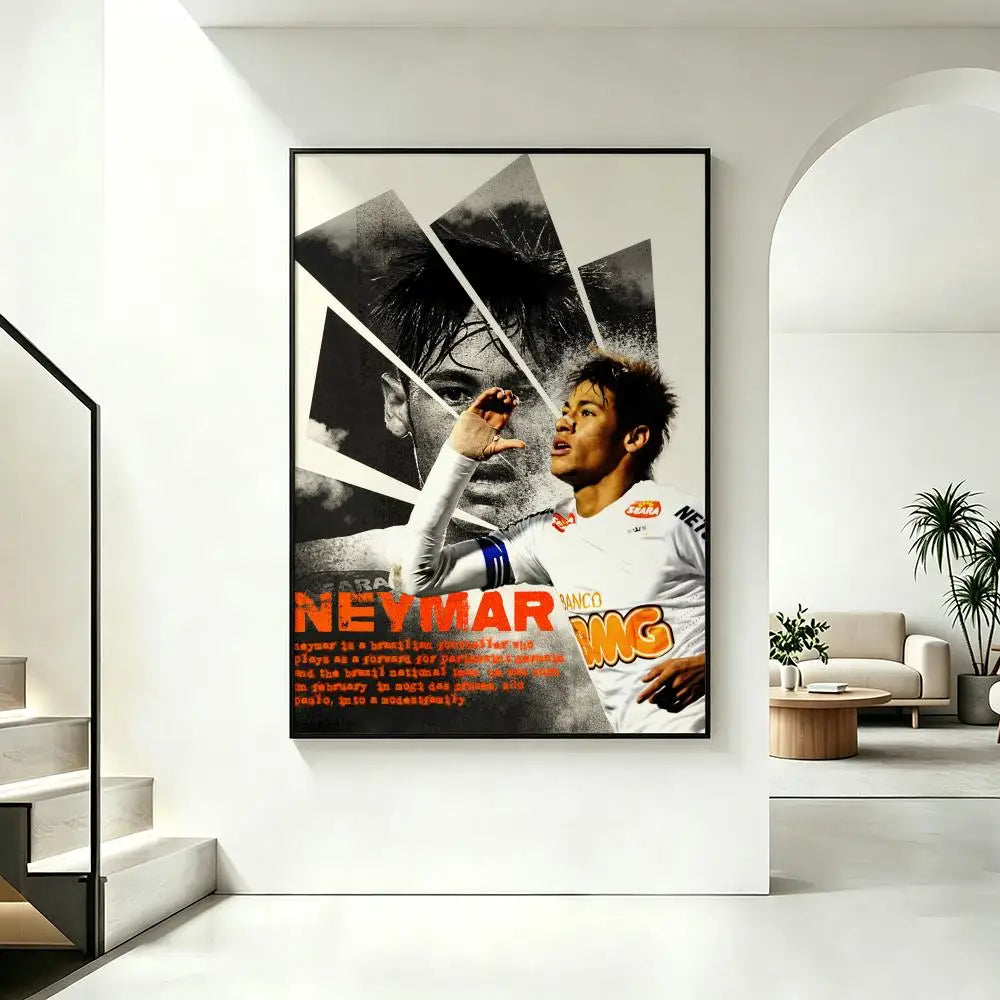 Football Star HD Waterproof Wall Poster – Self-Adhesive Art Wall Art Poster Axl