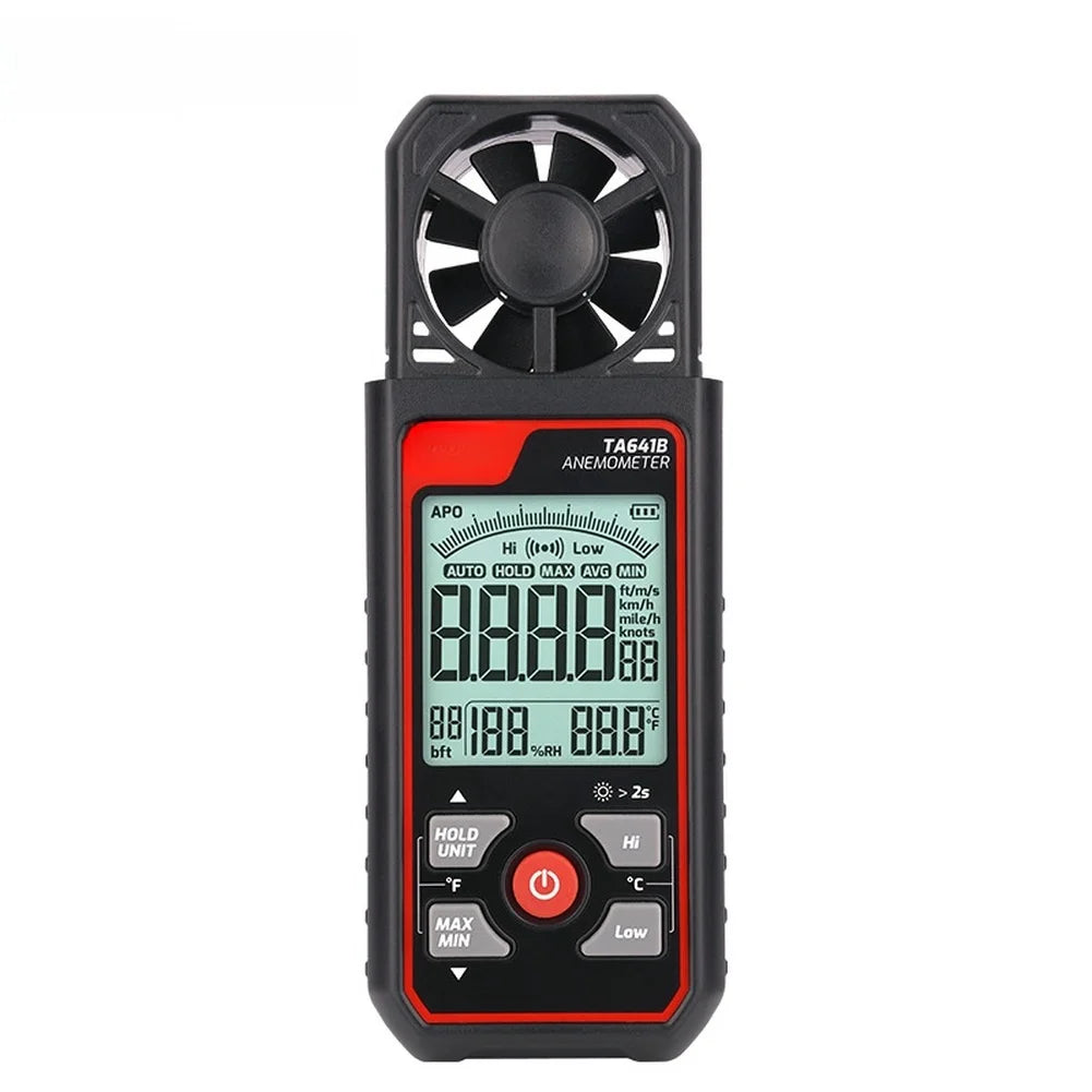TA641B Portable Anemometer – Wind Speed & Airflow Meter Handheld Anemometer Axl