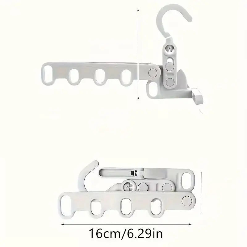 Foldable 5-Hook Clothes Hanger Set of 2 – Travel & Home Foldable Clothes Hanger Axl